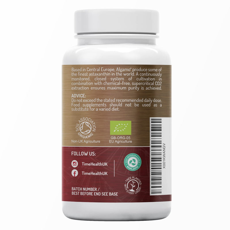 New: Organic Astaxanthin Oil 12mg - High Strength - Pure & Natural Astaxanthin - 60 Capsules - Carrageenan Free - Premium Algamo® Oil - Haematococcus Pluvialis - UK Made - Zero Additives - EU Source 60 Capsule Bottle - NewNest Australia