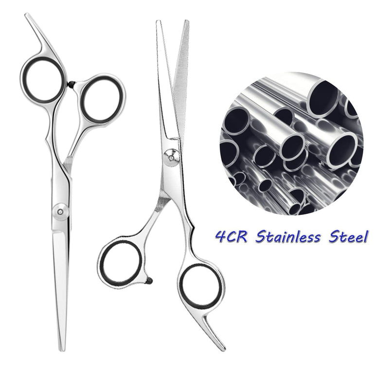 Essoy Professional Hairdressing Scissors/Scissors (6.7 Inches), Stainless Steel Hair Cutting Scissors For Home Salon, Hairdressing Scissors For Women, Men, Children (Silver) - NewNest Australia