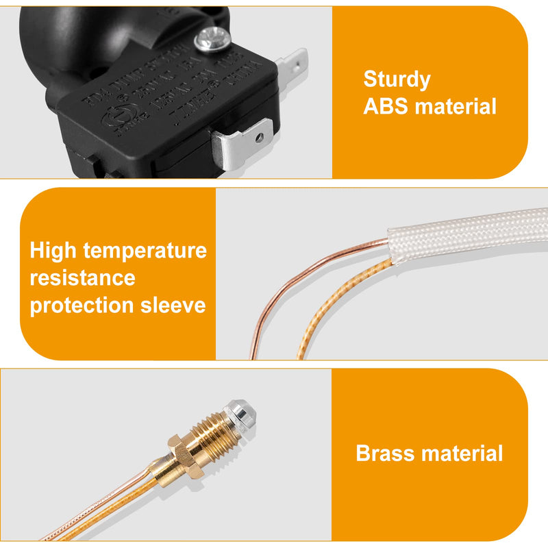 Thermocouple & Tilt Switch for Patio Heater, Thermocouple and Dump Switch Repair Kit for Propane Patio Heater Glass Tube Patio Heater Gas Heater, Thermocouple Replacement for Tower Heater, 1 Pack - NewNest Australia