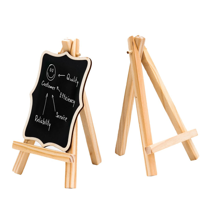 NewNest Australia - Mini Wooden Easels Display - 3Inch Mini Easel & Canvas Collection, Mini Natural Wood Display Easel (Pack of 9 Easels) Large 