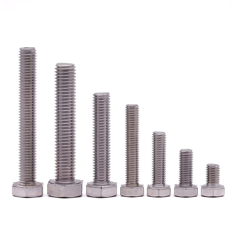1/2-13 x 1-1/2" (1/4" to 5" Available) Hex Head Cap Bolts Screws, 304 Stainless Steel 18-8 Hexagon Head Bolts, Coarse Thread UNC, Full Thread, Pack of 6 1/2-13 x 1-1/2" (6 PCS) - NewNest Australia