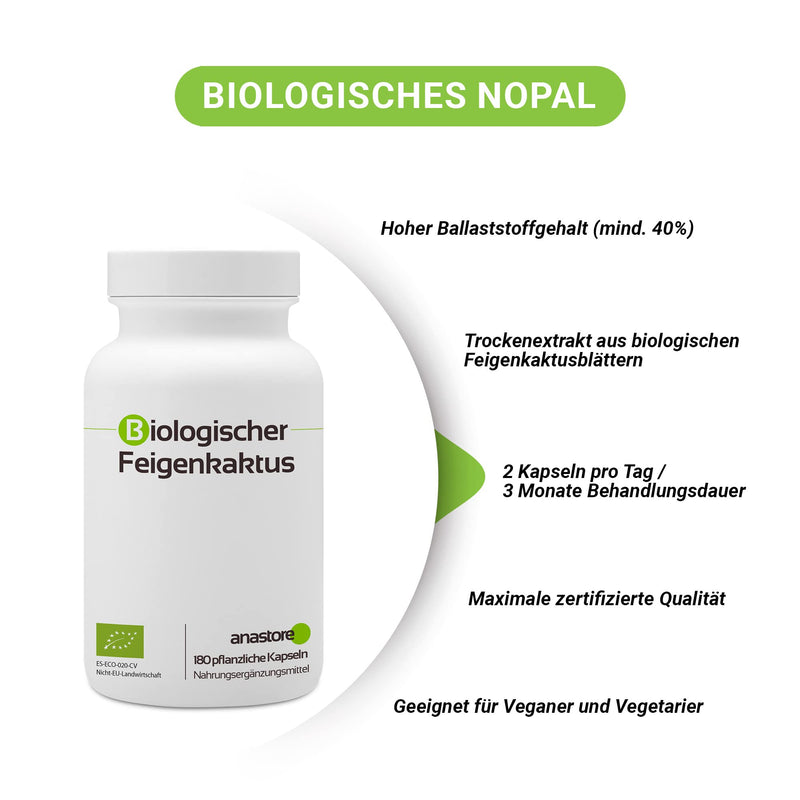 Organic Nopal * 470 mg/180 capsules * Titrated to at least 40% in fibers - NewNest Australia