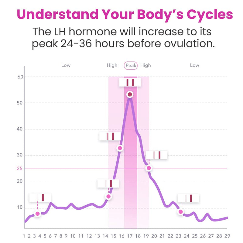 Femometer 50 ovulation tests 25 miu/ml, sensitive fertility prediction test strips - NewNest Australia