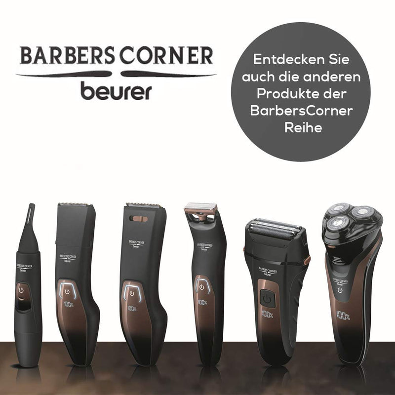 Beurer HR 2000 precision trimmer for correcting and trimming eyebrows, nose and ear hair, including comb attachment and removable cutting attachment, black - NewNest Australia