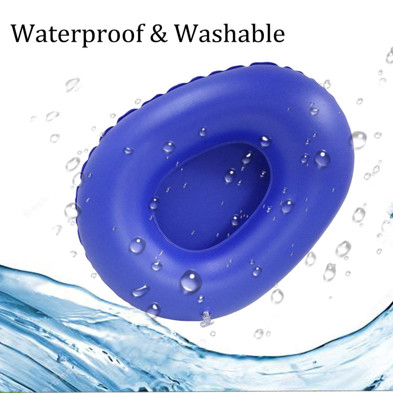 Blue Portable Air Bedpan, Inflatable Cushions Potty for Home Hospital Elderly Bedridden, Washable Air Inflation Bed Pans for Females, Inflatable Stool Toilet Nursing Toilet - NewNest Australia