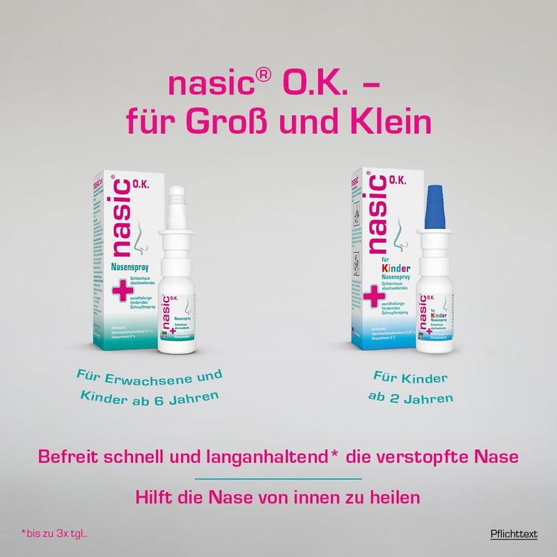nasic OK nasal spray with the active plus | Decongestant cold spray without preservatives for adults & school children | Nasal spray with xylometazoline & dexpanthenol | 10 ml solution - NewNest Australia