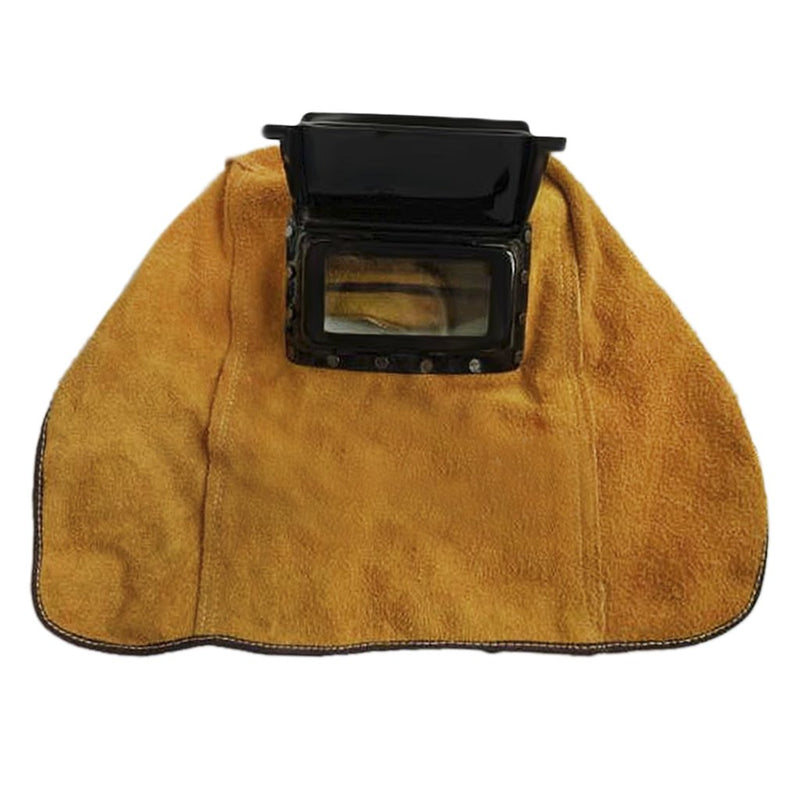 Comfortable Leather Welding Helmet, Welder Grinding Protective Gear Work Cap Hat Welding Flame Heat Resistant Anti-dust Head Face Neck Shield Safety Hood Helmet Yellow - NewNest Australia