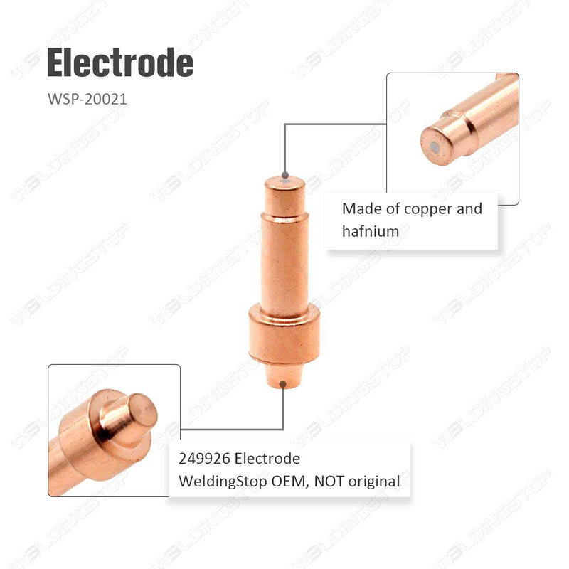 WeldingStop 10 Pieces Plasma Cutting XT40 Torch Consumables Electrode 249926 Nozzle 40A 249928 Tip for Miller - NewNest Australia