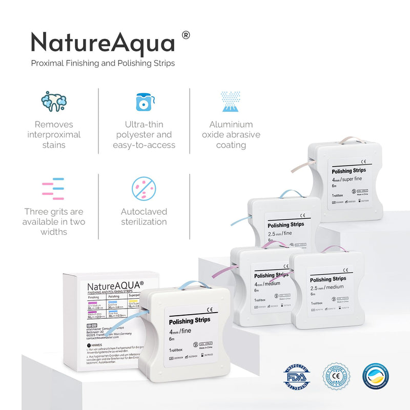 Tooth Sandpaper, Dental Polishing Strips, Size Medium - 50 Œºm Size Of Grains - 4 Mm Width - 6 M / Rolls/Box, Natureaqua Resin Tooth Polishing Interdental Sanding Tool (Pink) - NewNest Australia