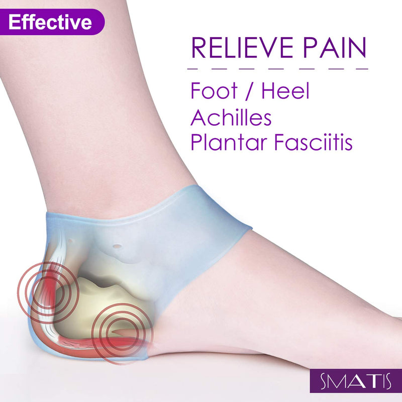 SMATIS Heel Spurs for Plantar Fasciitis, Pack of 4 Heel Pads for Heel Pain, Achilles Tendonitis, Bone Spurs, Aching Feet, Relieves Pain - NewNest Australia