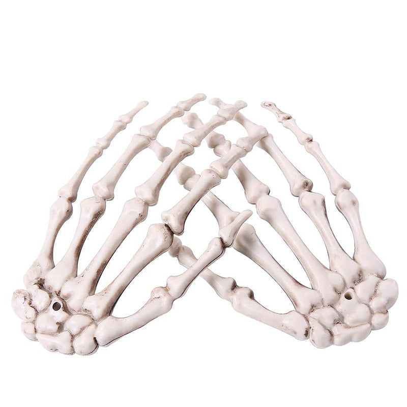 Teemico 6 Pack Halloween Skeleton Hands Plastic Skeleton Hands Halloween Hand Props - NewNest Australia