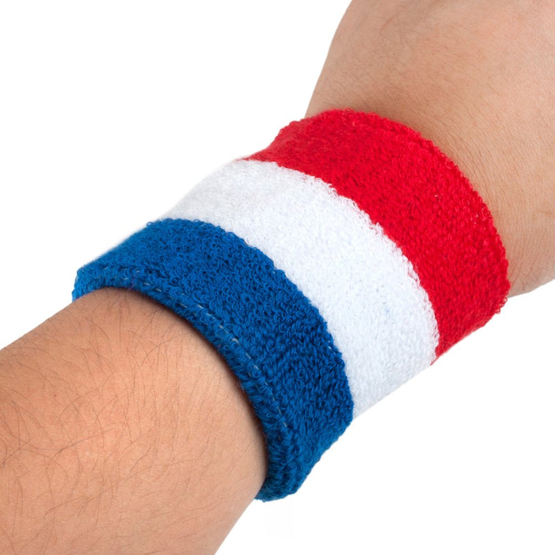 TOPTIE 12 PCS Wrist Sweatbands, Cotton Terry Cloth Sports Wristbands for Working Out Basketball Football Navy - NewNest Australia