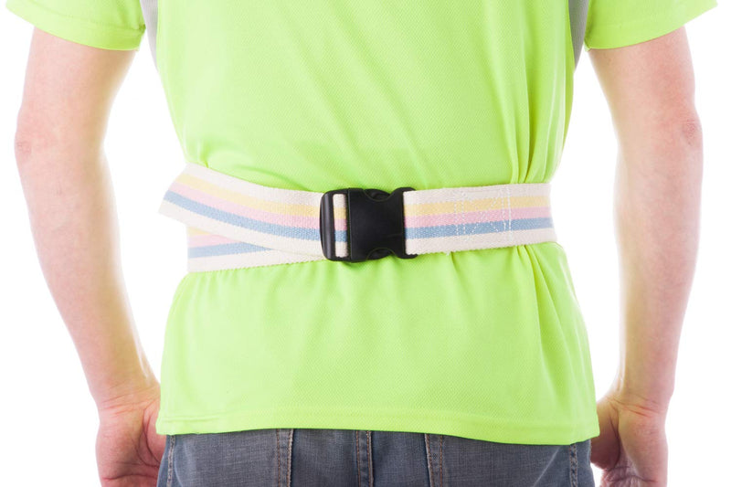 COW&COW Gait Belt 54inch - Transfer and Walking Assistance with Quick Release Buckle for Caregiver Nurse Therapist 2 inches(Beige) Beige With Stripes 54 Inch (Pack of 1) - NewNest Australia