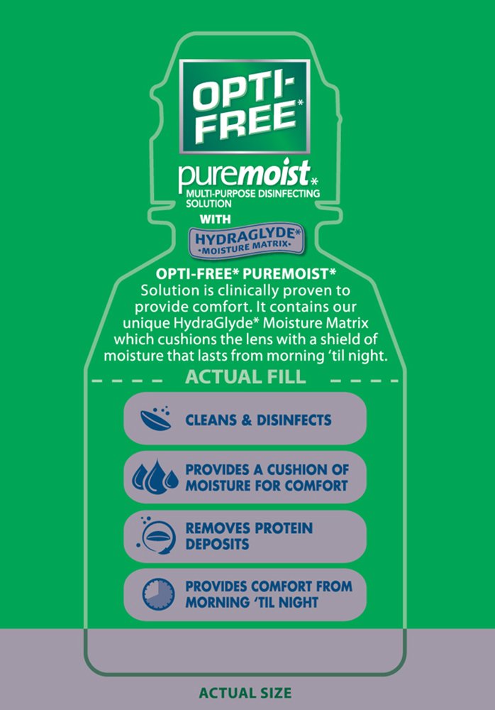 Opti-Free Puremoist Multi-Purpose Disinfecting Solution with Lens Case, (Packaging may vary), 2 Fl Oz (Pack of 1) 2 Fl Oz (Pack of 1) - NewNest Australia