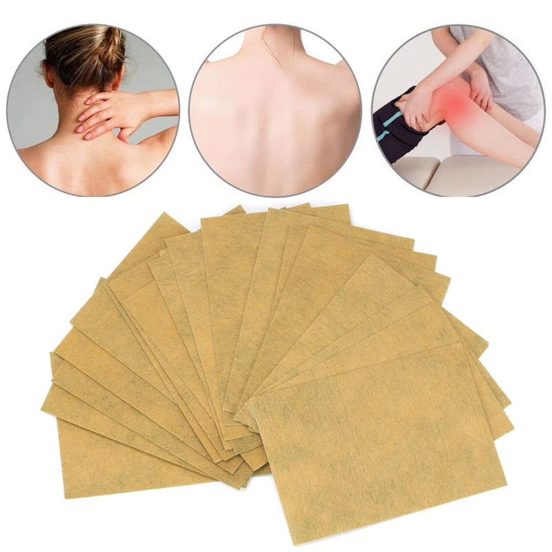 Moxibustion Stickers, Pack of 40 Pieces Self-Heating Pain Relief Wormwood Patch Chinese Traditional AiJiu Natural Herbal Sticker for Body Knee Waist Neck Shoulders Back Pain Relief 1 - NewNest Australia