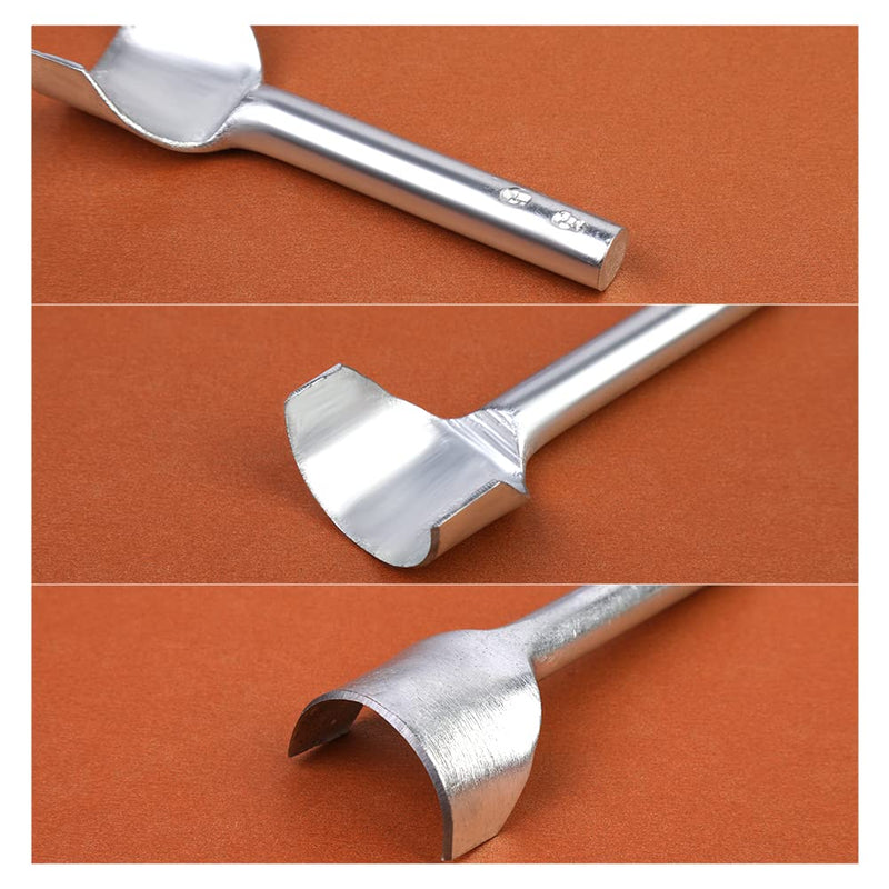 Yizzvb 11 Sizes Half-Round Cutter Punch, Leather Punch Tool, Leather Belt End Cutter, Leather Craft Half Round Cutter Punch Strap Tools for Crafting Strap Belt, Wallet and Bag, 3-45 mm - NewNest Australia