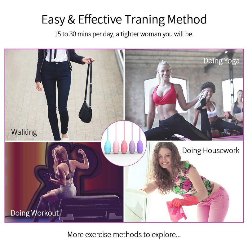 Pelvic Floor Training Balls - Vaginal Balls (Set Of 5) For Women - For Bladder Control And Pelvic Floor Exercises - Complete System For Beginners And Advanced Users - NewNest Australia