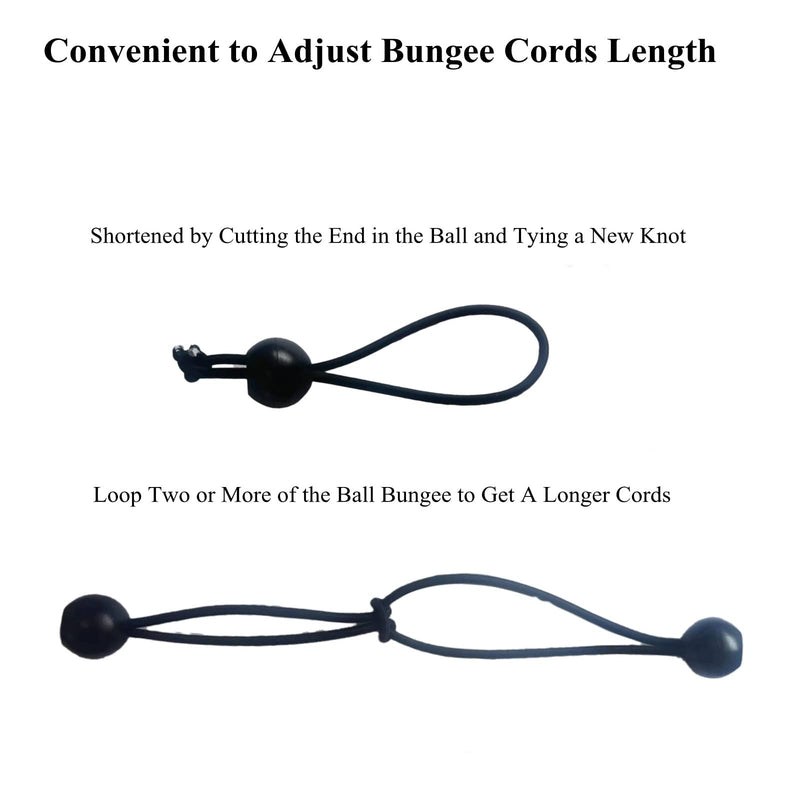 25 Pack 6 Inch Ball Bungee Cords, Heavy Duty Outdoor Natural Latex Tarp Straps with Balls, Tie-Down Bungee Ball Cord to Secure Tarp,Goal Net,Extension Cords,Projector Screen,Boat Canopy, Hoses,Tents - NewNest Australia