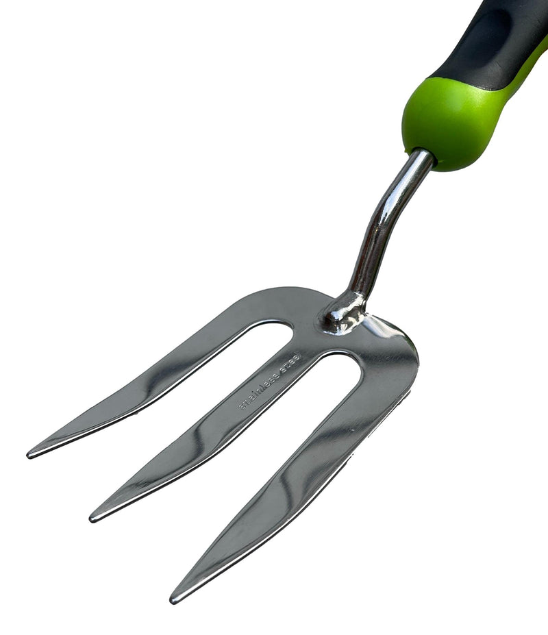 Garden Guru Stainless Steel Hand Weeder Fork Tool – Rust Resistant Stainless Steel – Ergonomic Handle – Great for Planting, Spreading Mulch, Weeding, Loosening & Transplanting Soil 1 Pack - NewNest Australia