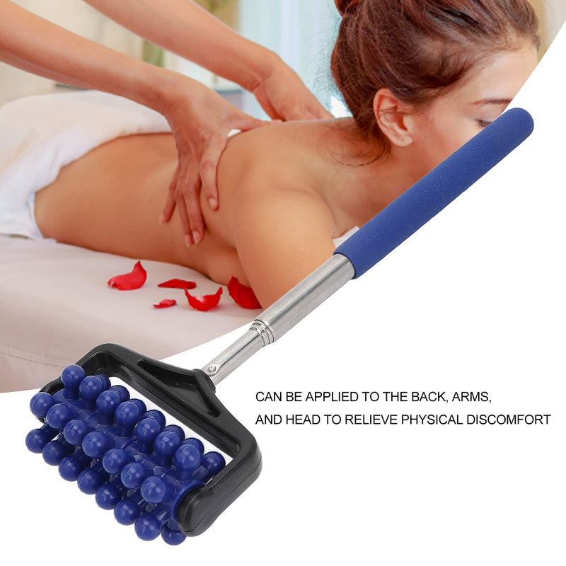 Telescopic Back Massager Adjustable Massage Roller Men Women Manual Massager For Massage And Relaxation, Relieves Muscle Fatigue And Pain, 22 Cm - 59 Cm (Navy Blue) - NewNest Australia