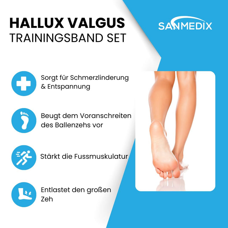Sanmedix Hallux Valgus toe separator training band for the toe - correction set for men and women to relieve pain from bunions basic - NewNest Australia