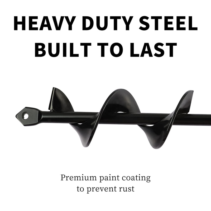 Auger Drill Bit for Planting,1.6X 9 inch Garden Auger, Bulb Auger, Easy Planter Rapid Planter Bulb & Bedding Plant Auger for Most 3/8" Hex Drive Drill 1.6"x9" Black - NewNest Australia