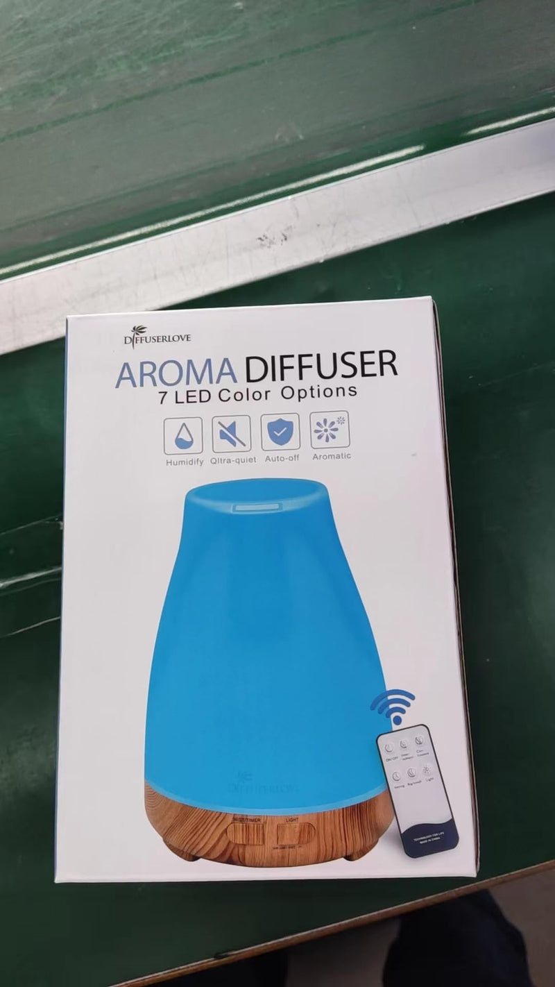 300ML Essential Oil Diffuser Remote Control Aromatherapy Diffuser Mist Humidifiers with 7 Color LED Lights and Waterless Auto Shut-Off for Bedroom Office House Kitchen Yoga - NewNest Australia