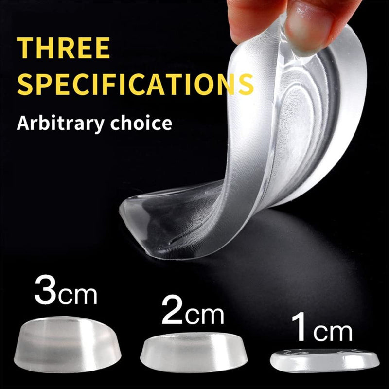 1 Pair Silicone Gel Height Increase Insole Heel Lift Inserts Half Plain Gel Heel Pad Elastic Cushion Arch Support Insert… 2cm Men - NewNest Australia