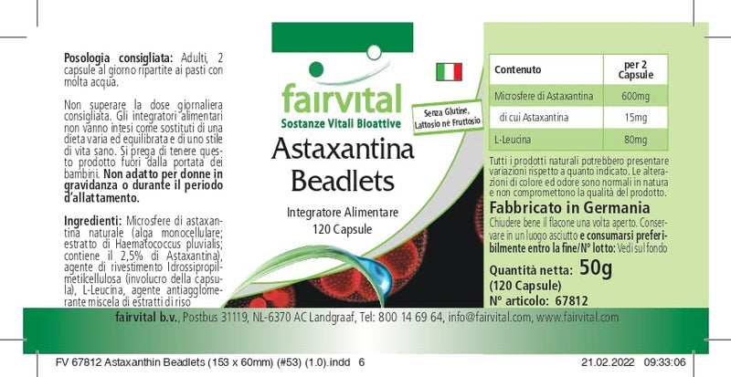 Astaxanthin 15Mg Per Day Astapure Beadlets, Microencapsulated Astaxanthin Complex, With High Dosage And No Magnesium Stearate ‚ 120 Capsules ‚ Antioxidant For The Cell Protection, Protect Your Skin - NewNest Australia