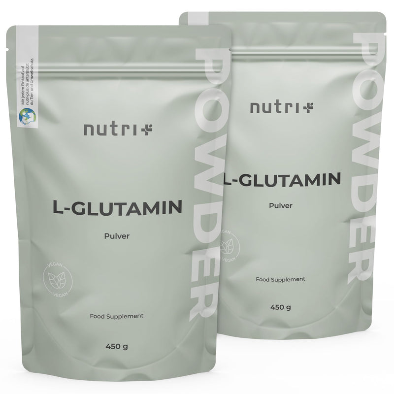 L Glutamine Powder Vegan - Neutral & High Dose Pure Without Additives - 99.95% Natural Pure - Fermented L-Glutamine Powder 450 G Made In Germany - Gluten Free And Lactose Free - NewNest Australia
