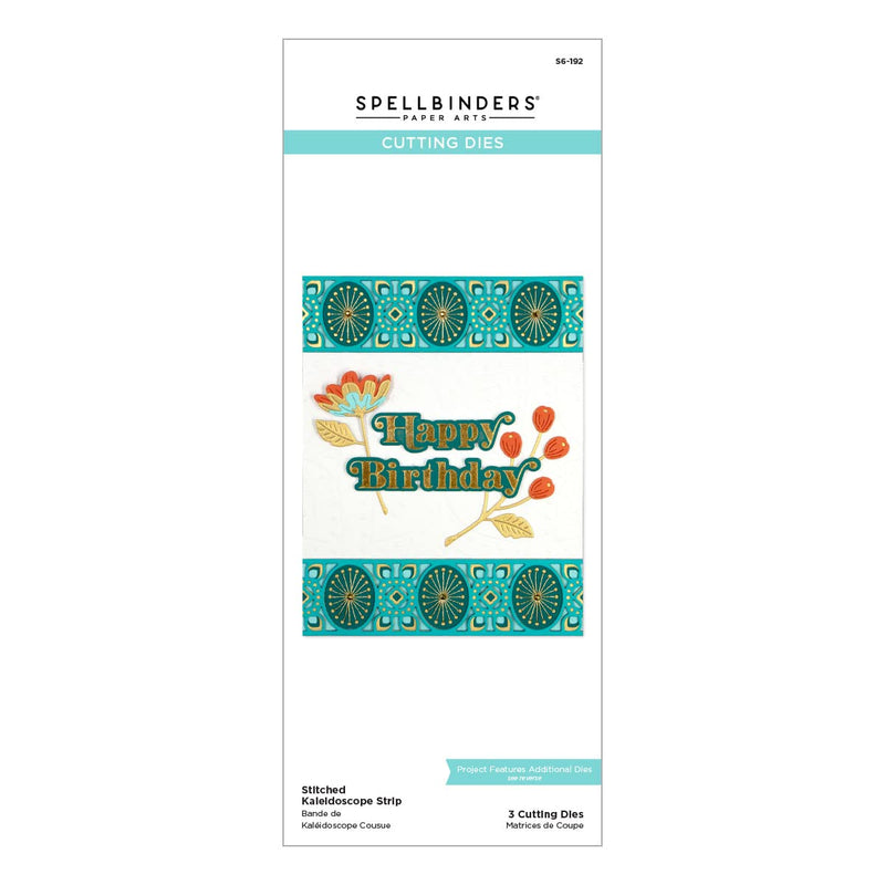 Spellbinders Kaleidoscope Strip Dies from The Spring Into Stitching Collection Etched Die Template, Bronze 48 Count - NewNest Australia