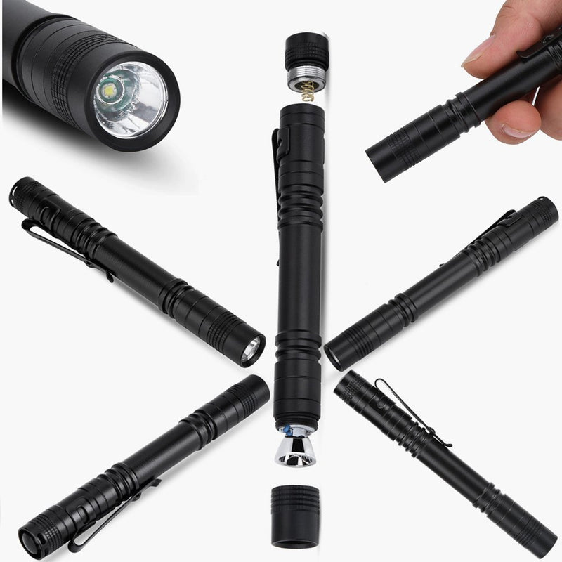 2 PCS LED Pen Light Penlight, 1200 Lumens Ultra Bright Mini Pocket Pen Light, Tactical Flashlight, Torch Flashlight with Clip for Medical Doctor Nurse Students Powered by 2 x AAA Battery 3 Mode - NewNest Australia