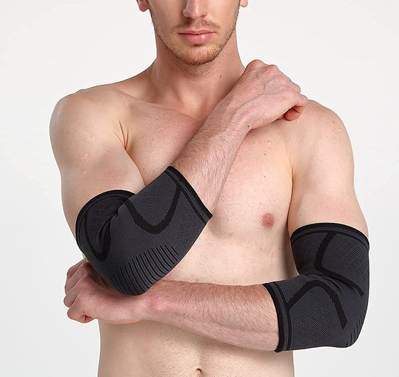 VITTO Elbow Support - Elbow Brace - Compression Arm Sleeve for Tendonitis - Arthritis - Best for Tennis Elbow - Golfers Elbow - Weightlifting (S, Black, 1) S - NewNest Australia
