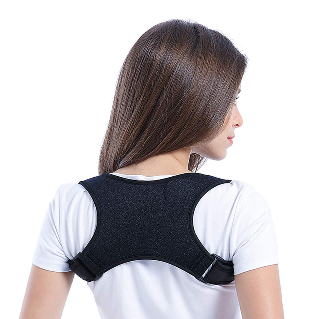 Posture Corrector for Women and Men, Adult and Kids Physical Therapy Adjustable Back Straightener Spinal Back Support Brace Correction for Upper Back, Neck and Shoulder Pain Relief Muscle Relaxation Black - NewNest Australia