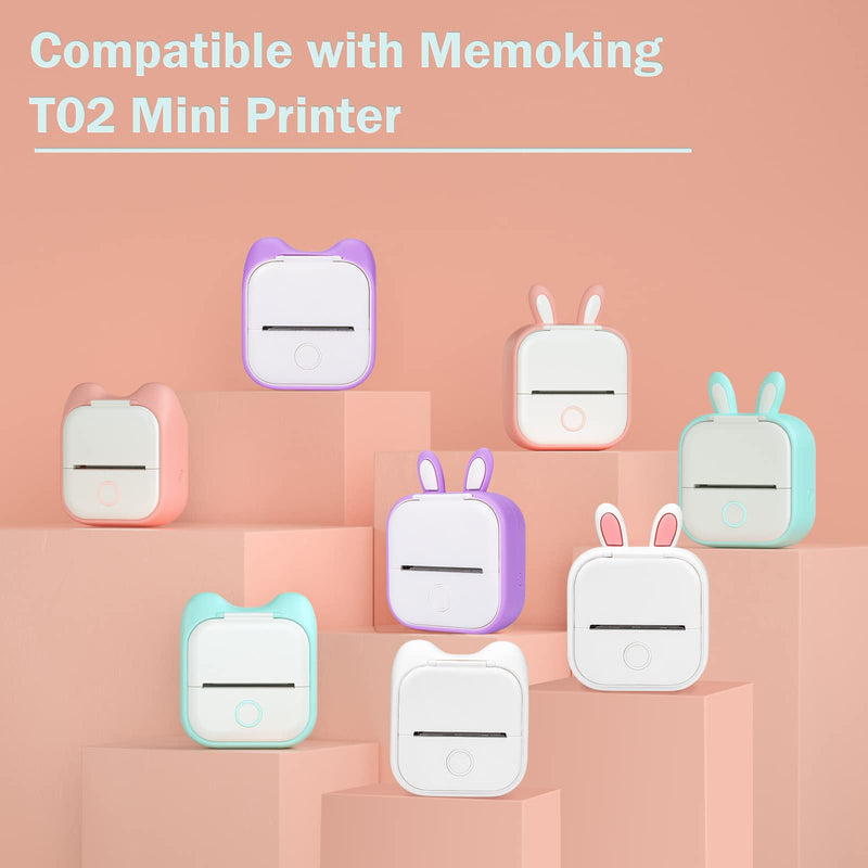 Memoking T02 Protective Case-Bunny Ears Shape Soft Silicone BPA-Free Cute Design Printer Cover, Compatible with T02 Mini Bluetooth Wireless Portable Mobile Pocket Printer, Green - NewNest Australia