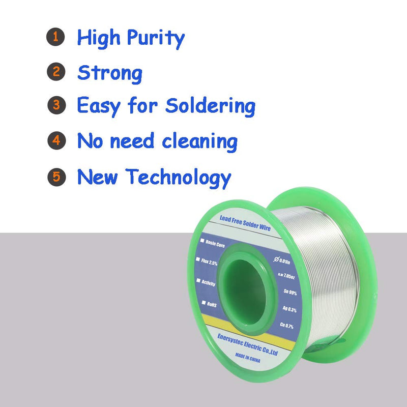 Extra Thin Solder Wire Thin Gauge Solder Rosin Flux Core Tiny Solder Electronics Soldering Fine Solder Lead Free Electrical Soldering 0.01in 0.3mm 7.05oz 200g Sn99 Ag0.3 Cu0.7 - NewNest Australia