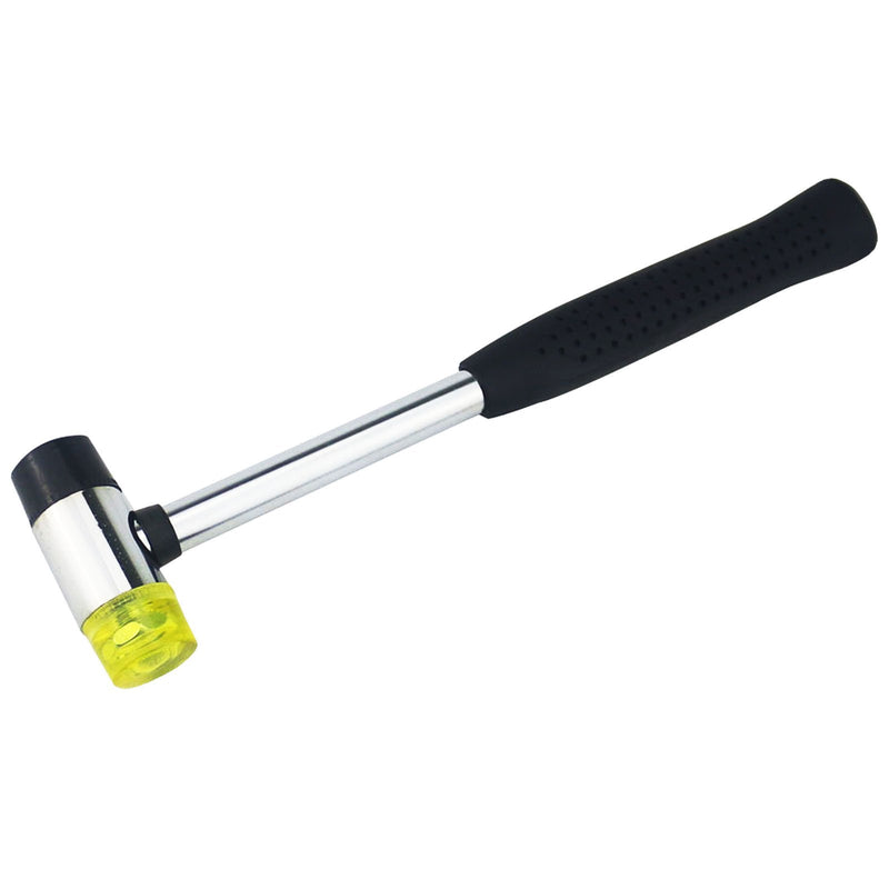 Ogrmar 25MM Dual Head Plastic and Rubber Hammer Metal Mallet for Jewelers (Black) - NewNest Australia