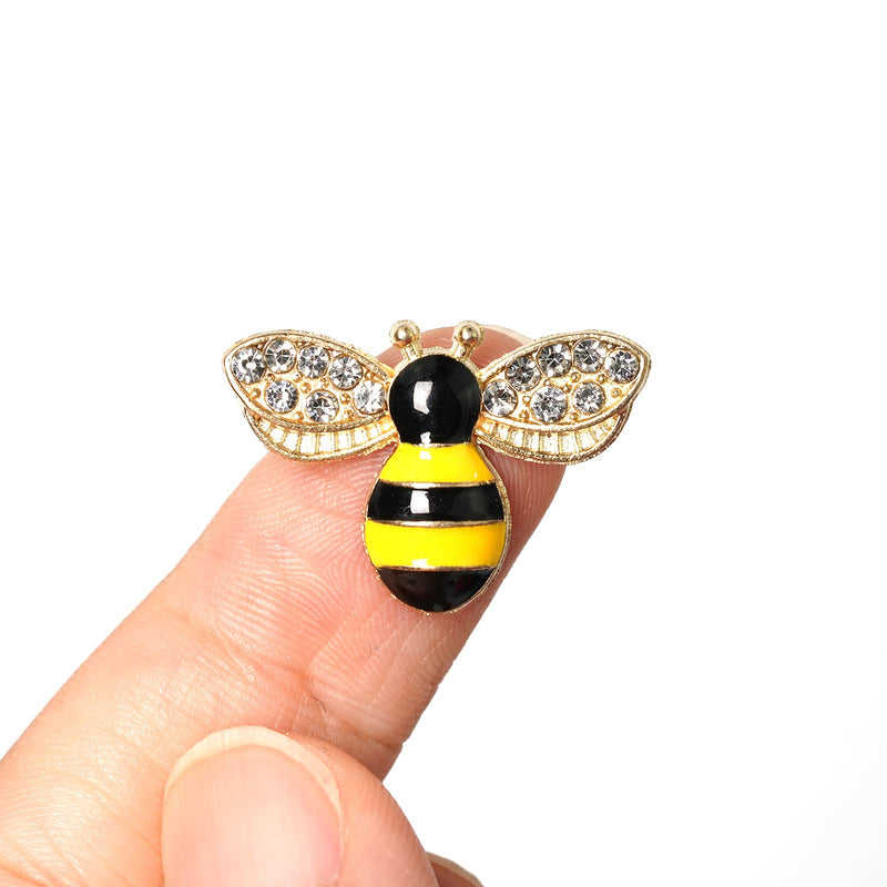20 Pcs Enamel Bee Charms Pendants Rhinestone Enamel Craft Embellishments Crafting for DIY Handmade Crafts (multi) multi - NewNest Australia