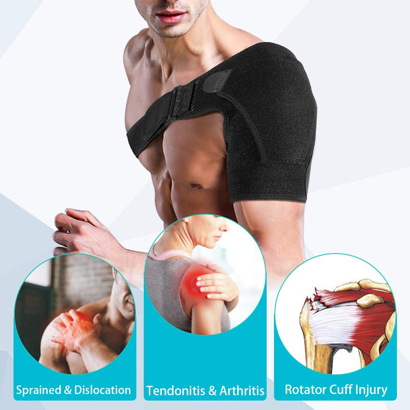 Haofy Shoulder Brace For Men And Women, Adjustable Neoprene Shoulder Support Bandage For Injuries, Shoulder Pain, Ac Joints, Compression Shoulder Support For Left Right Shoulder - NewNest Australia