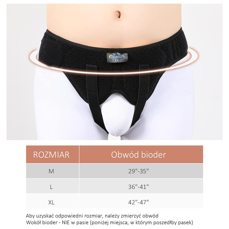 Tenbon Hernia Belt For Men Women Flexible Adjustable Hernia Belt Support Band Pain Relief Recovery Belt With 2 Removable Compression Pads Comfortable Material (Xl) - NewNest Australia