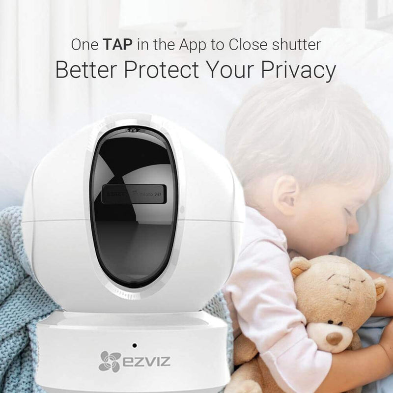 EZVIZ 1080p Indoor Pan/Tilt WiFi Security Camera, 360° Coverage, Auto Motion Tracking, Two-Way Audio, Clear 30ft Night Vision, Supports MicroSD Card up to 256GB (Sold Seperately)| C6CN Pro - NewNest Australia