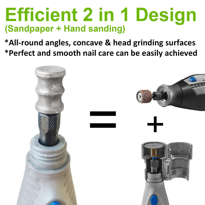 PLATGO Diamond Dremel Dog Nail Grinder Attachment, Diamond Rotory Bit for Dogs&Pets Nail Care, 1/8'' Pet Nail Grinder Wheel Work with Dremel Sanding Drums for Animals Nail Care & Home Grinder Tools Single Pack - NewNest Australia
