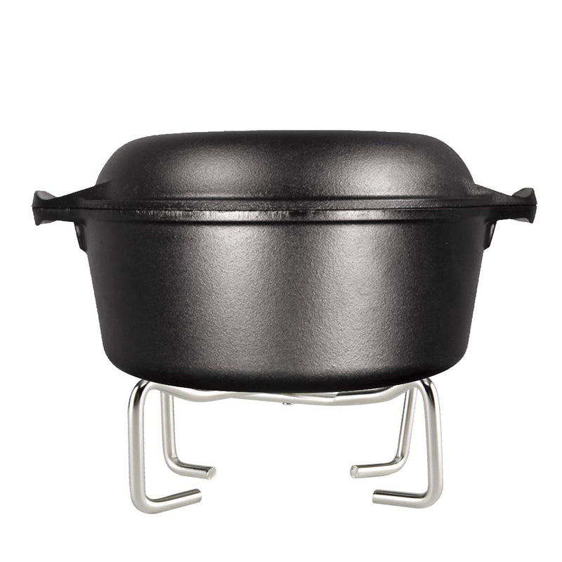 Stanbroil Stainless Steel Folding Finish Camp Dutch Oven Lid Stand, Pot Stand for Campfire Cooking Complete with Heat Resistant - NewNest Australia