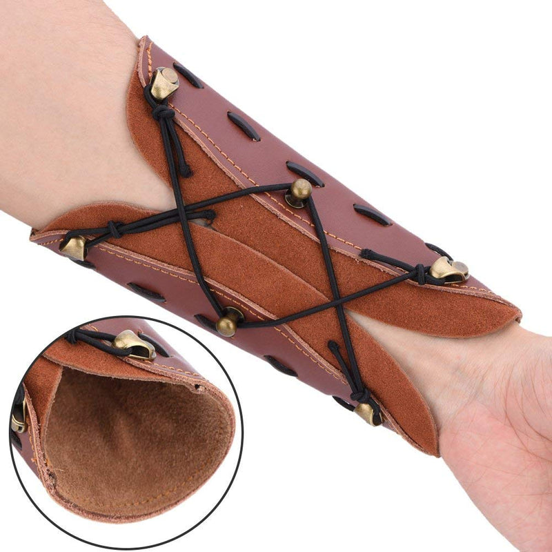 Dilwe Arm Guard, Shooting Archery Arrow Leather Arm Guard Protection Safe Strap Armband for Hunting Shooting Bow - NewNest Australia