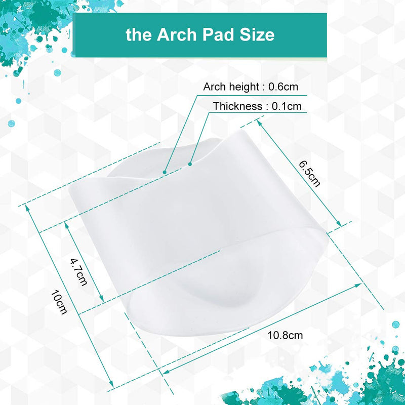 Arch Support Gel Pads for Plantar Fasciitis, Soft Silicone Arch Sleeves with Padded Cushions, Arch Support Inserts for Flat Feet, Fallen Arches, Reduce Foot or Heel Pain Relief ( 2 Pairs ) - NewNest Australia