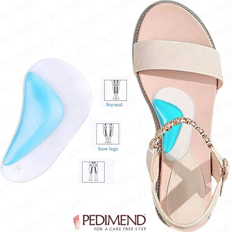 Orthotic Arch Pads, Gel Flat Foot Wedge Shoe Insert, Orthotic Shoe Transparent Adhesive Arch Pad - Arch Support Insoles Fits for Flat Feet Plantar Fasciitis by Pedimend 1 Pair - NewNest Australia