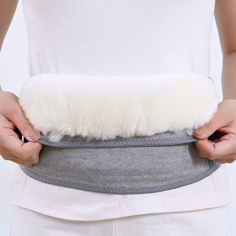 Winter Thicken Cashmere Waist Warmer Band Thermal Abdominal Binder Stomach Lumbar Back Support Brace Waist Wrap Belt Band Back Kidney Warmer Pain Relief Recovery for Women Men Waistline 34-43inch Grey - NewNest Australia