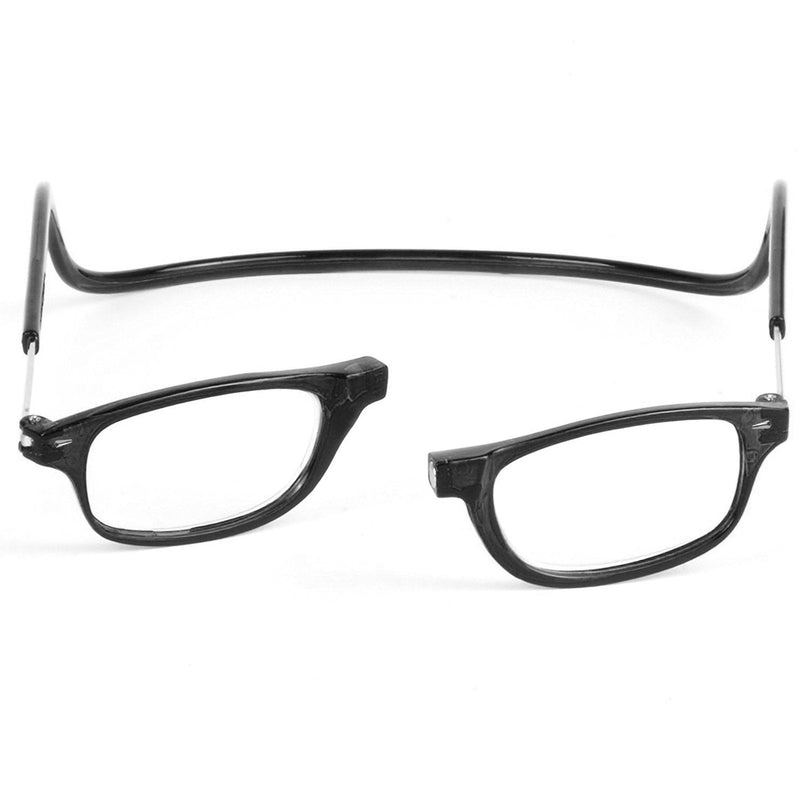 TBOC Pack: Reading Glasses Reading Aid for Men Women - (Two Units) Diopter +3.00 Black Frame Strength PC Mobile Phone Foldable Woman Man Magnetic Closure Clip Presbyopia Presbyopia +3.00 Diopter (Pack of 2) Black + Black - NewNest Australia