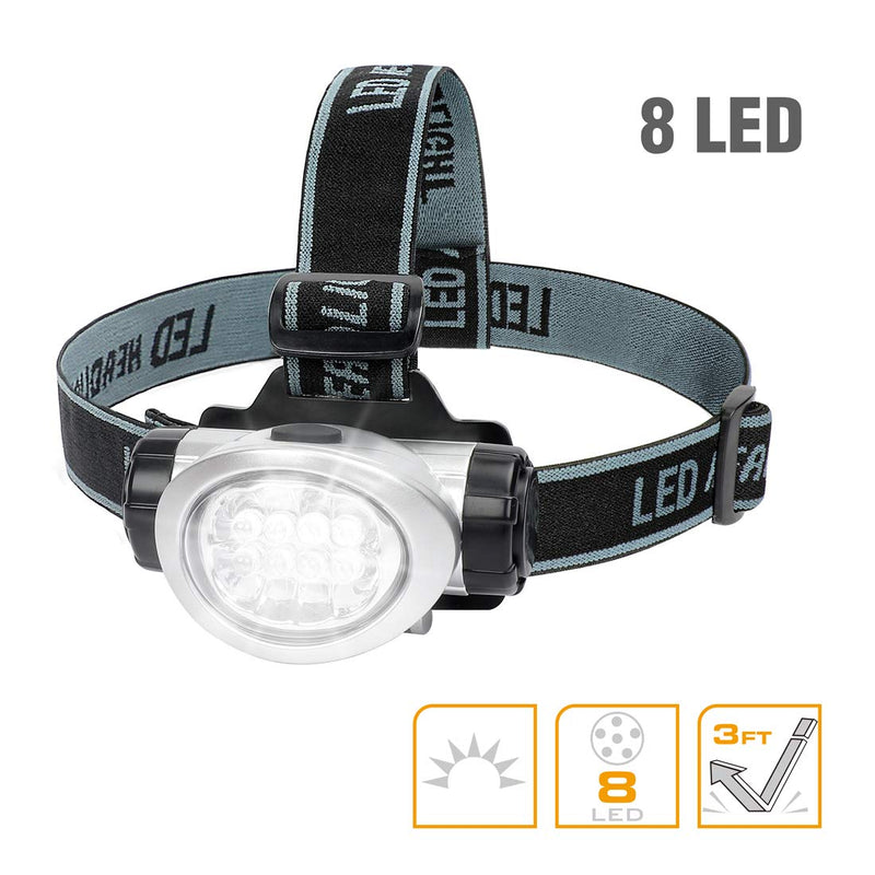 EverBrite 5-Pack LED Headlamp Flashlight for Running, Camping, Reading, Fishing, Hunting, Walking, Jogging, Durable Light Weight Head Lights Batteries Included - NewNest Australia