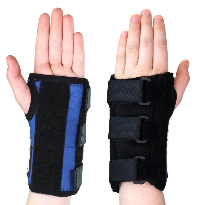 Solace Bracing Children's Wrist Support (4 Fun Colours) - British Made & NHS Supplied Kids Wrist Brace w/Removable Splint - No.1 for Fractures, Breaks, Injuries & More - Blue - Small - Right Hand - NewNest Australia
